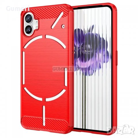 Nothing Phone (1) - Противоударен Силиконов Гръб - Карбон, снимка 2 - Калъфи, кейсове - 38422270