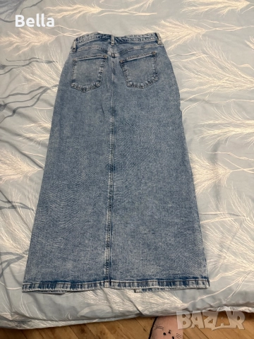 long denim skirt, снимка 2 - Поли - 52010427