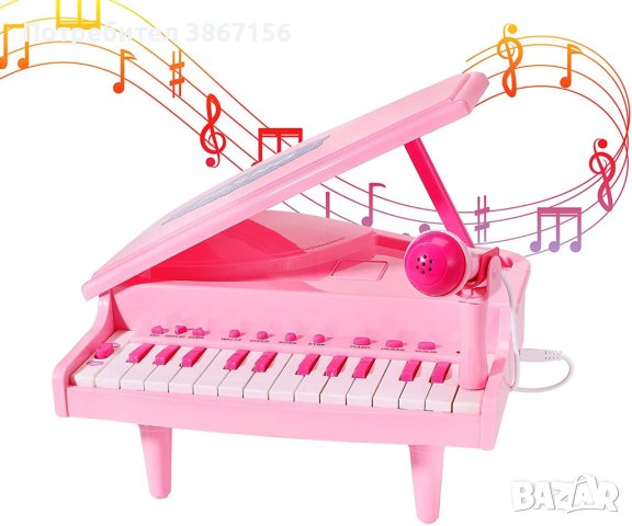 Бебешко многофункционално пиано с микрофон / Бебешки образователен музикален инструмент
