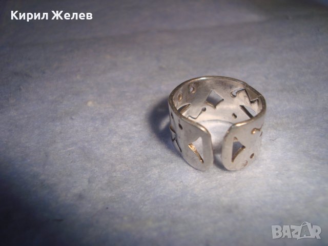 УНИКАЛЕН СТАР СРЕБЪРЕН АЖУРЕН АРТ ПРЪСТЕН РЕГУЛИРУЕМ СРЕБРО 925 ХУДОЖЕСТВЕНА РЪЧНА ИЗРАБОТКА 27151, снимка 10 - Пръстени - 36852553