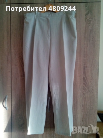 Дълъг дамски панталон   /бяло-сив/ - № 58, снимка 2 - Панталони - 54326336