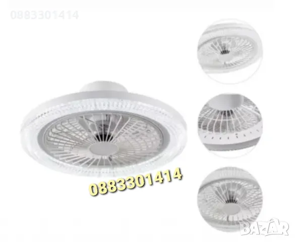 LED лампа вентилатор с дистанционно управление smart RGB лампа за таван , снимка 6 - Лед осветление - 49783177