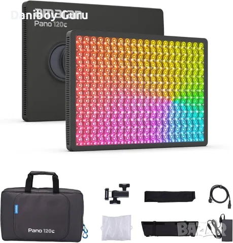 Комплект amaran Pano 120c RGB LED видео осветление – пълноцветен панел с мощност 120 W