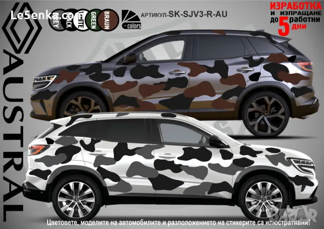 Dacia Duster SK-SJV3-DA-DU Кaмуфлаж Офроуд Джип Пикап Лодка Camouflage Off-Road стикери, снимка 16 - Аксесоари и консумативи - 47917669