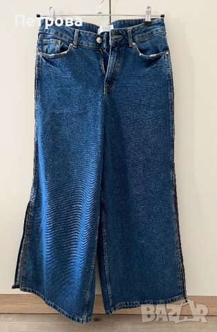 Дънки с широк крачол Зара, снимка 2 - Дънки - 39971155