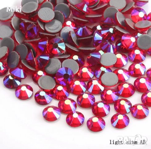 Високо качество цветни камъни ( кристали) АВ за декорация, топло лепене, снимка 3 - Други - 34208929