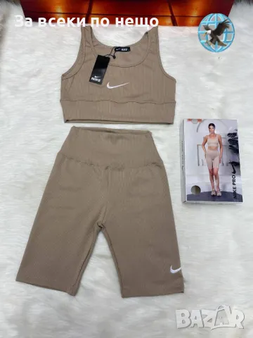 Nike Дамски Спортен Комплект Бюстие И Къс Клин🔝Дамски Спортен Екип Найк - Различни Цветове Код E1, снимка 5 - Спортни екипи - 50183351