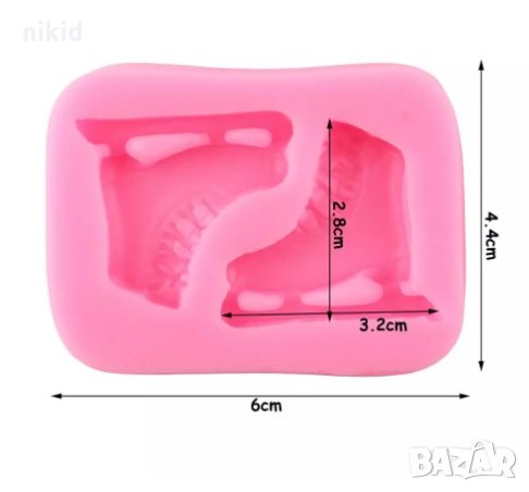 Кънки за лед силиконов молд форма фондан шоколад гипс украса декор , снимка 2 - Форми - 31229701