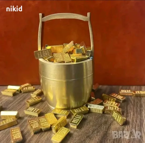 10 бр мини декоративни златно златно кюлче за фигурки за украса декор метални, снимка 2 - Други - 50416533