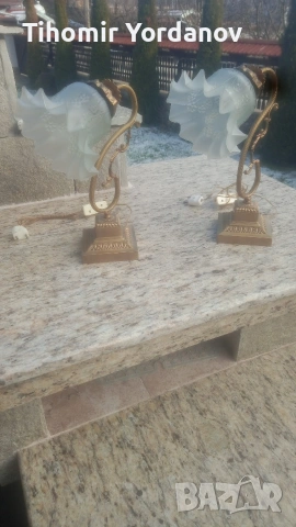 Нощни лампи (месингови)., снимка 3 - Настолни лампи - 54059746
