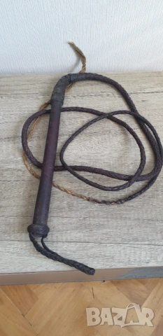 Камшик от черна телешка кожа стил Индиана Джоунс, снимка 9 - Антикварни и старинни предмети - 54238242