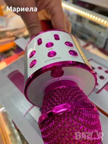 Bluetooth Микрофон Денвър KMS-20GOMK2 Розов / С вграден високоговорител, снимка 5 - Микрофони - 54215684