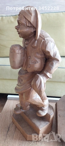 Дърворезба голяма масивна със стойка за стена за ценители , снимка 4 - Декорация за дома - 54005752