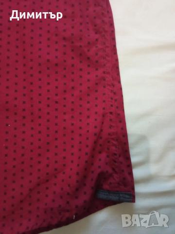 Тъмно червена риза Pierre Cardin - ХЛ, снимка 6 - Ризи - 52008239