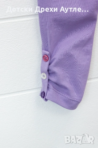 Нови памучни клинове за момичета – графит и лилаво, размери 92-134, снимка 5 - Детски клинове - 51935251