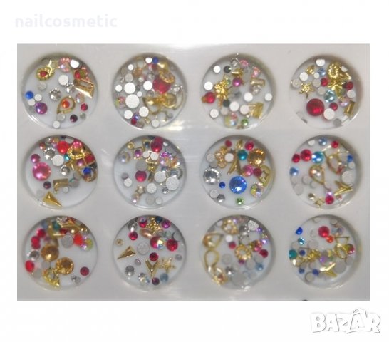 Миксирана декорация камъчета №35, снимка 2 - Продукти за маникюр - 23745606