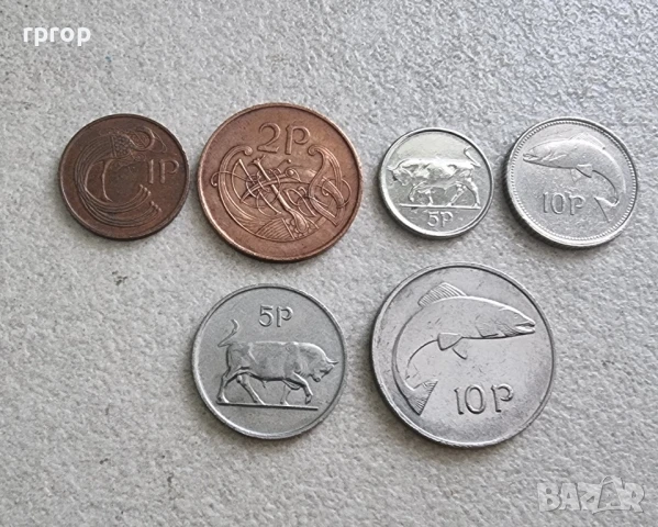 Ейре . 1, 2, 5 и  10  пенса . 6 бройки., снимка 1