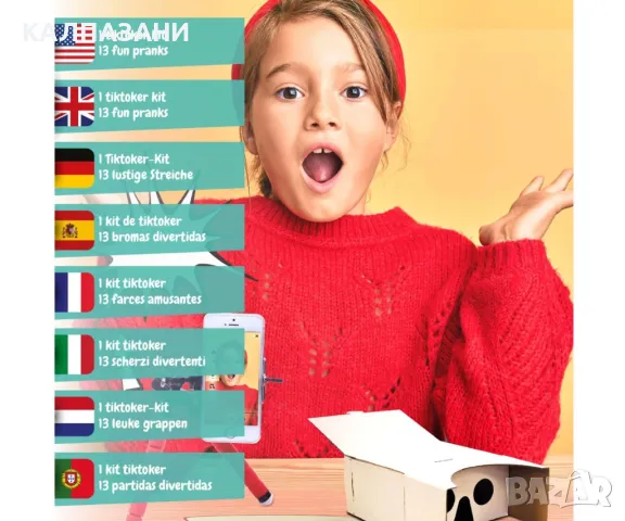 Образователна игра - Лаборатория за шеги: Станете Tik Tok звезда Science4you 80004343, снимка 8 - Игри и пъзели - 49109882