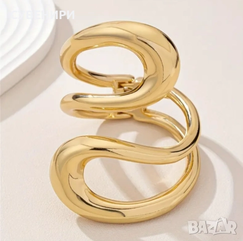 Дамска метална златиста гривна , снимка 5 - Гривни - 52439625