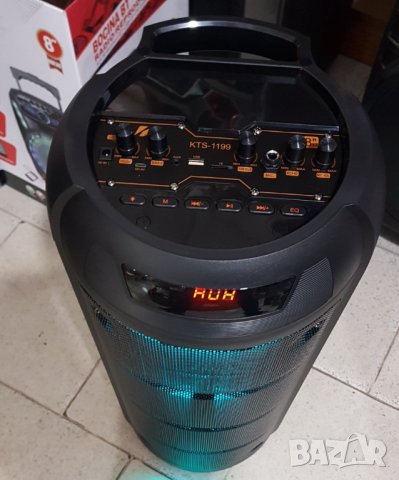 Преносима двойна тонколона KTS-1199 с mp3/ usb/ bluetooth микрофон, снимка 5 - Тонколони - 31756806