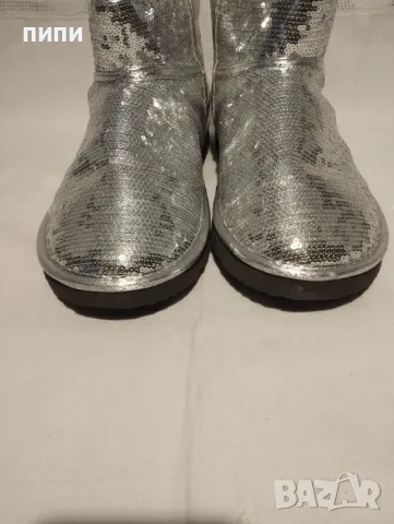 ДАМСКИ ЕКО БОТИ цвят металик, снимка 2 - Дамски боти - 48194034