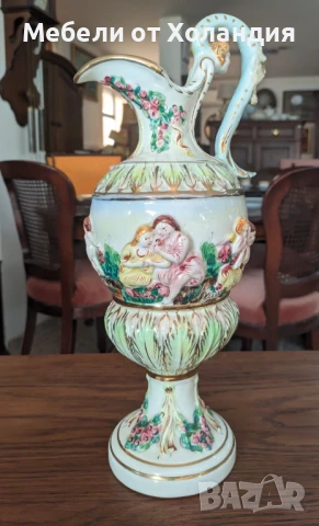 Пищна кана/ваза Каподимонте, снимка 2 - Вази - 50999905