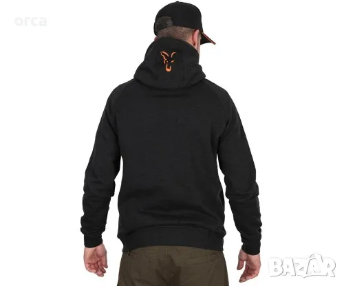 Суичър Fox Collection LW Hoody Black & Orange, снимка 6 - Екипировка - 49196187