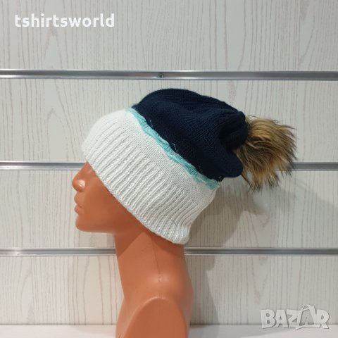 Нова зимна шапка с пух/помпон, снимка 6 - Шапки - 35479698
