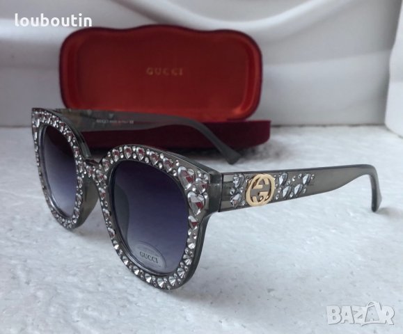 Gucci дамски слънчеви очила с камъни тип котка, снимка 12 - Слънчеви и диоптрични очила - 31091382