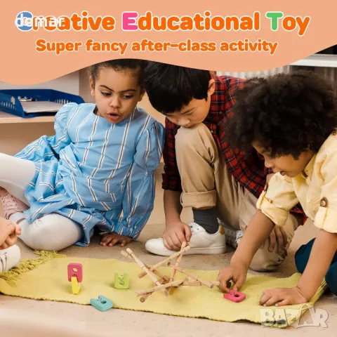 STEM играчки, Физически научен комплект за деца, 12 дървени пръчки за физически баланс, снимка 4 - Образователни игри - 49673400