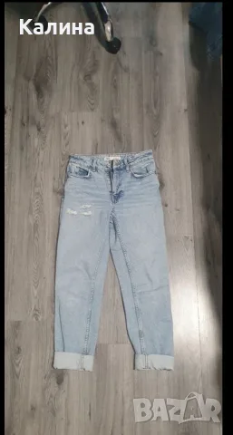 Zara дамски светлосини дънки с прав крачол, размер XS