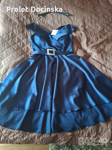 Нова елегантна тъмно синя официална рокля, снимка 4 - Рокли - 54223357