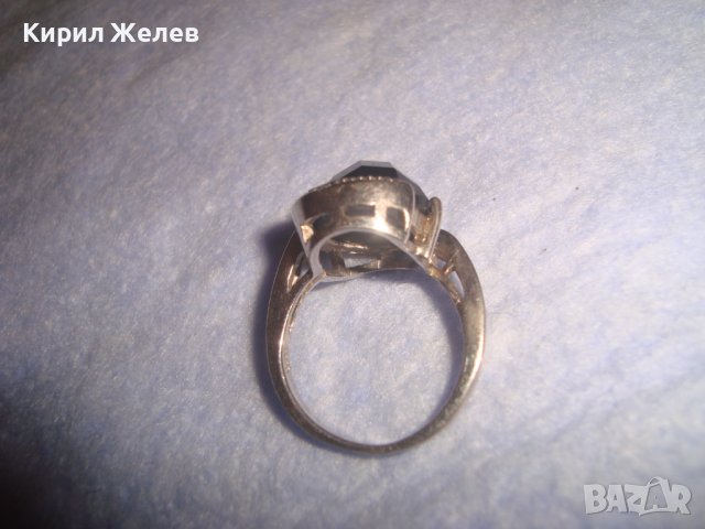 ПРЕКРАСЕН СКЪПОЦЕНЕН СРЕБЪРЕН АРТ ДЕКО ПРЪСТЕН СРЕБРО 925 ГОЛЯМ ЮВЕЛИРНО ФАСЕТИРАН ЧЕРЕН ОНИКС 28736, снимка 9 - Пръстени - 37252446