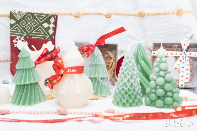 Коледни ароматни свещи, ръчна изработка, снимка 6 - Други - 52130779