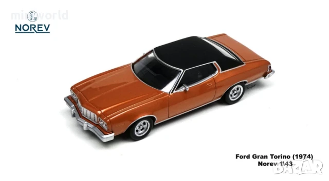 Ford Gran Torino 1974 - мащаб 1:43 на Norev моделът е нов в кутия, снимка 7 - Колекции - 50472198