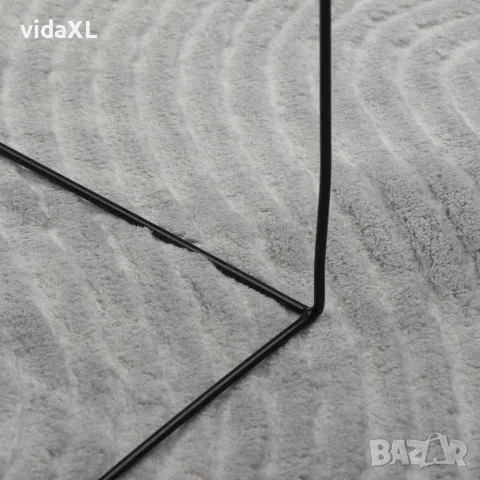 vidaXL Килим IZA с къс косъм, скандинавски вид, сив, 80x150 см, снимка 8 - Килими - 56147392