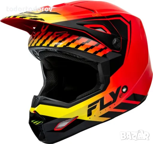Мотокрос каска за мотор FLY RACING KINETIC MENACE RED M,L,2XL, снимка 1