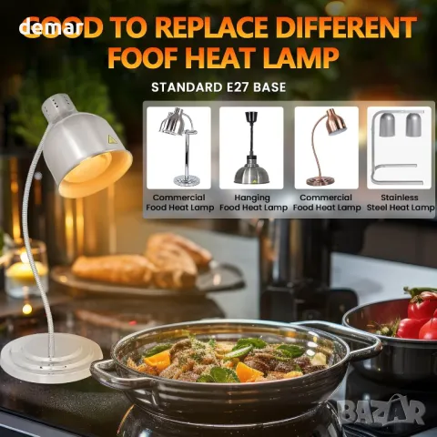 BrightArk 250W крушка за нагряване на храна, E27, снимка 3 - Крушки - 49901702