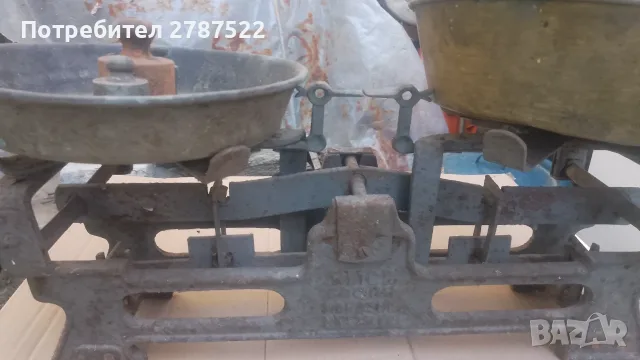 Кантар с месингови тасове и грамове, снимка 3 - Везни - 55979252
