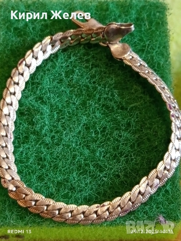 Сребърна гривна класически дизайн подходящ аксесоар за ежедневието 17198, снимка 7 - Гривни - 52925636