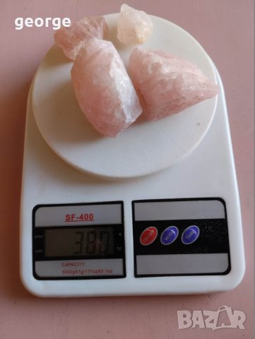 Розов кварц - необработен : произход Мозамбик - 380 грама