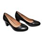 Дамски ежедневни обувки в черно с среден ток 3065, снимка 1