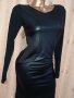 ZENTE M Черна кожена рокля , снимка 1 - Рокли - 39816293