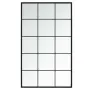 vidaXL Огледало за стена, черно, 100x60 см, метал, снимка 1