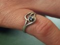 Красив Сребърен пръстен с аметист, снимка 1