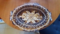 Декоративна дървена купа или чиния ръчно направена 38см / 27см, снимка 7