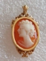 Златен авторски медальон камея,злато 375, снимка 1