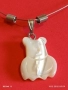 Сребърно колие с висулка от бял седеф МЕЧЕ символизира нежност и закрила 36919, снимка 3