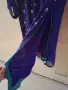 Индийска традиционна южноазиатска курта (kurta) или камиз (kameez), отличаваща се с наситено лилав , снимка 2