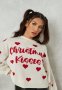 Коледен дамски пуловер 'Christmas Kisses', снимка 1 - Блузи с дълъг ръкав и пуловери - 38243005